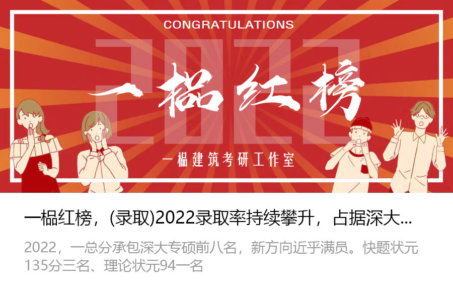 一榀2022年深大建筑考研红榜